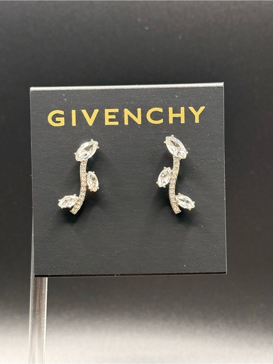 Givenchy Jewelry - Givenchy Silver Tone Crystal Viney Crawler Earrings